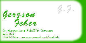 gerzson feher business card